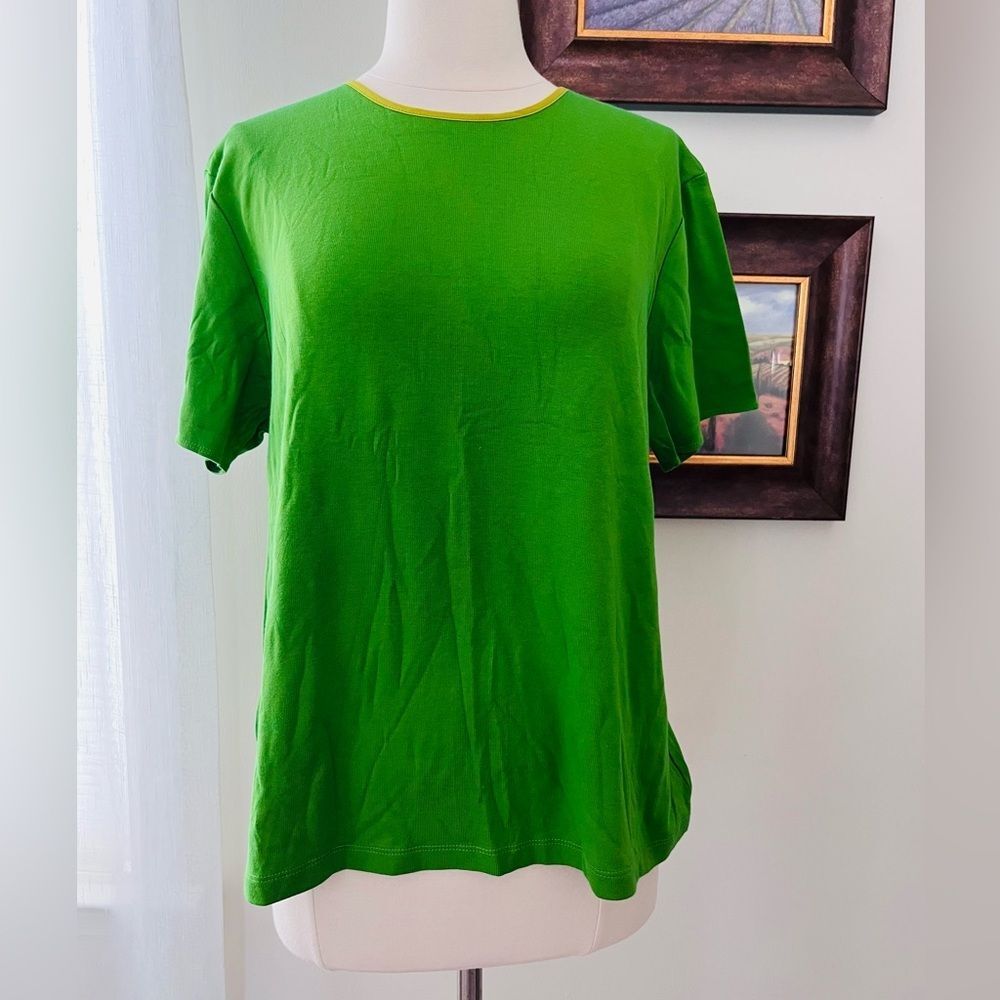 Karen Scott Green Short Sleeve Tee Size Large